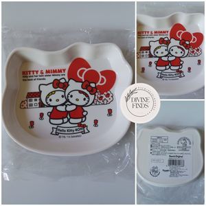 NEW Sanrio Hello Kitty 40th Anniversary KITTY AND MIMMY Plate Rare Plate Dish